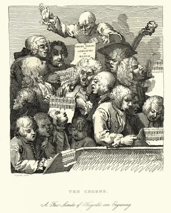 Framed Print : Chorus of Singers, or The Oratorio by William Hogarth Framed Print : Chorus of Singers, or The Oratorio by William Hogarth