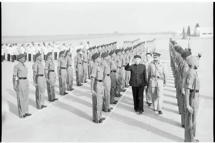 Framed Print : Chou En-Lai Inspecting Troops In Guard