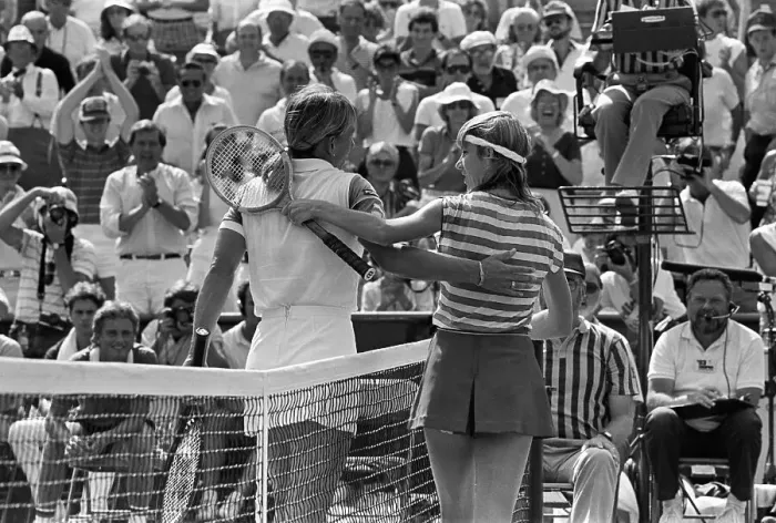 Framed Print : Chris Evert Congratulates Martina Navratilova Framed Print : Chris Evert Congratulates Martina Navratilova