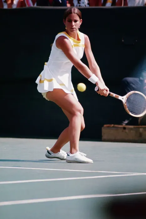 Framed Print : Chris Evert Hitting Ball Framed Print : Chris Evert Hitting Ball