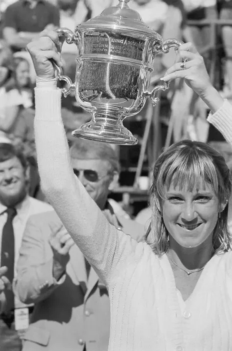 Framed Print : Chris Evert Lloyd Holds Trophy Aloft Framed Print : Chris Evert Lloyd Holds Trophy Aloft