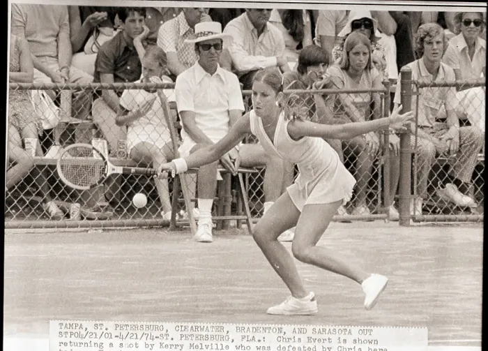 Framed Print : Chris Evert in Virginia Slims Tournament Framed Print : Chris Evert in Virginia Slims Tournament