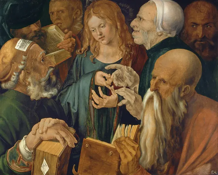 Framed Print : Christ among the Doctors, 1506. Artist: Dürer, Albrecht (1471-1528) Framed Print : Christ among the Doctors, 1506. Artist: Dürer, Albrecht (1471-1528)