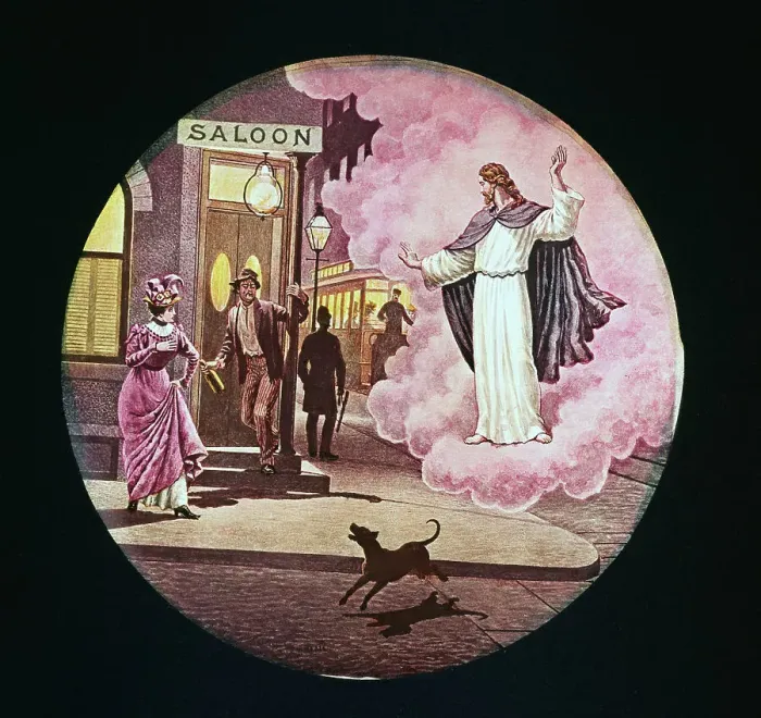Framed Print : Christ Guiding Drunk Man Leaving Tavern Framed Print : Christ Guiding Drunk Man Leaving Tavern