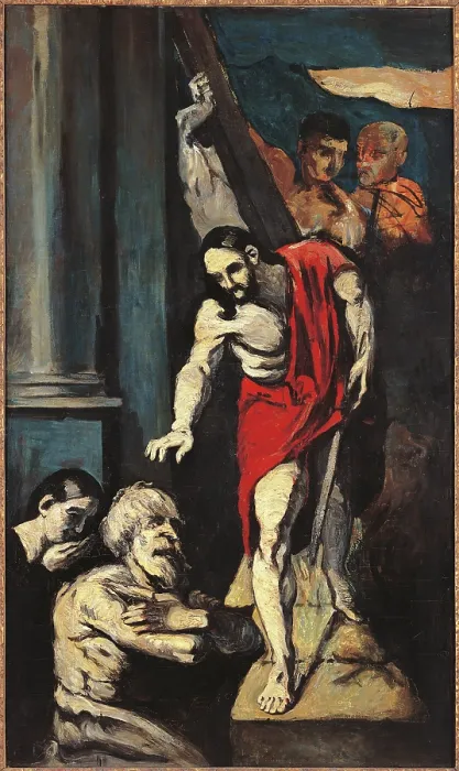Framed Print : Christ in Limbo, by Paul Czanne, 1867 about, 19th Century, oil on canvas, cm 170 x 67 Framed Print : Christ in Limbo, by Paul Czanne, 1867 about, 19th Century, oil on canvas, cm 170 x 67
