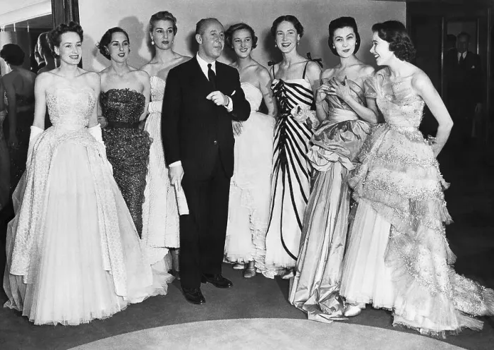 Framed Print : Christian Dior with Models at Fashion Show Framed Print : Christian Dior with Models at Fashion Show