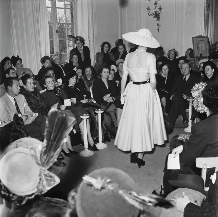 Framed Print : Christian Dior Summer 1948 Fashion Show Framed Print : Christian Dior Summer 1948 Fashion Show