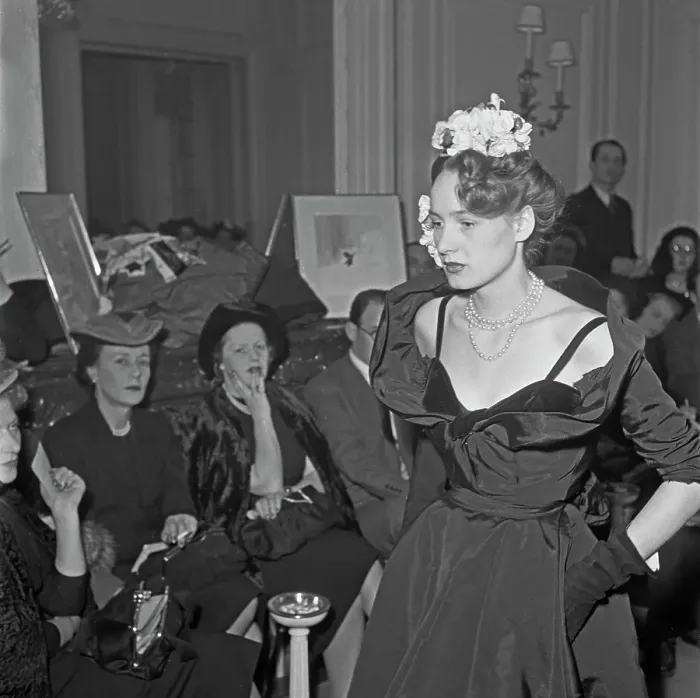 Framed Print : Christian Dior Summer 1948 Fashion Show Framed Print : Christian Dior Summer 1948 Fashion Show
