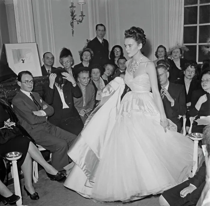 Framed Print : Christian Dior Summer 1948 Fashion Show Framed Print : Christian Dior Summer 1948 Fashion Show