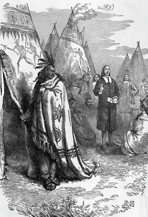 Framed Print : Christian Missionary To Native Americans Framed Print : Christian Missionary To Native Americans