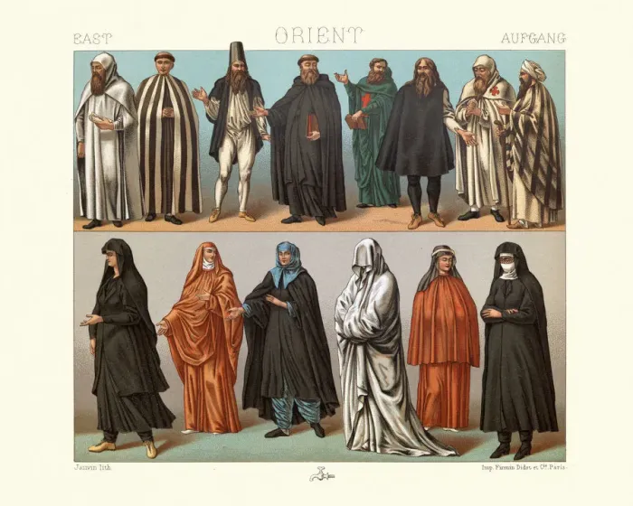 Framed Print : Christian monks and nuns of the East, 19th Century Framed Print : Christian monks and nuns of the East, 19th Century
