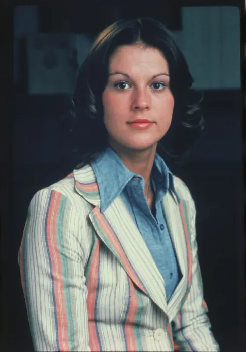 Framed Print : Christie Hefner Wearing Striped Blazer Framed Print : Christie Hefner Wearing Striped Blazer
