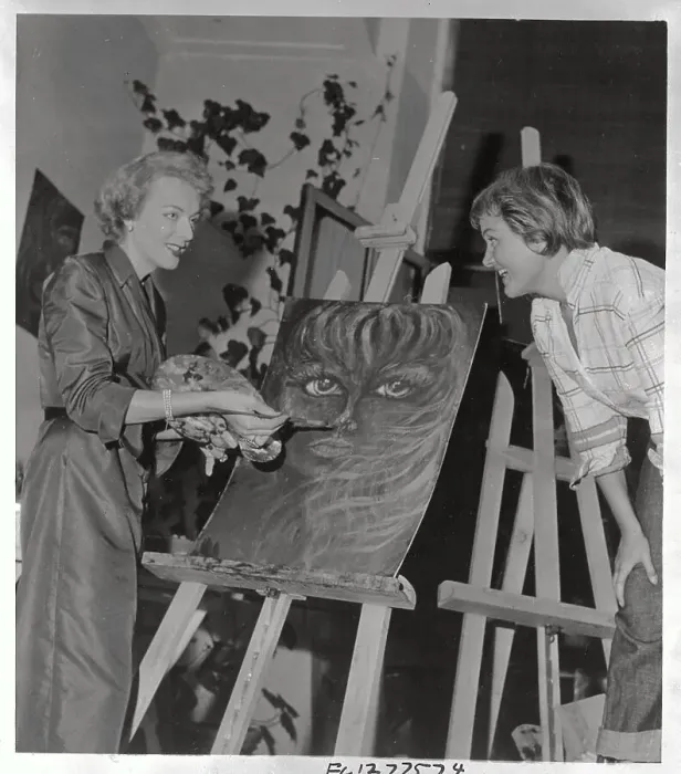 Framed Print : Christine Jorgensen and Novella Parigini Framed Print : Christine Jorgensen and Novella Parigini
