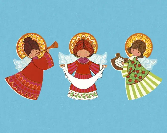 Framed Print : Three Christmas Angels Framed Print : Three Christmas Angels