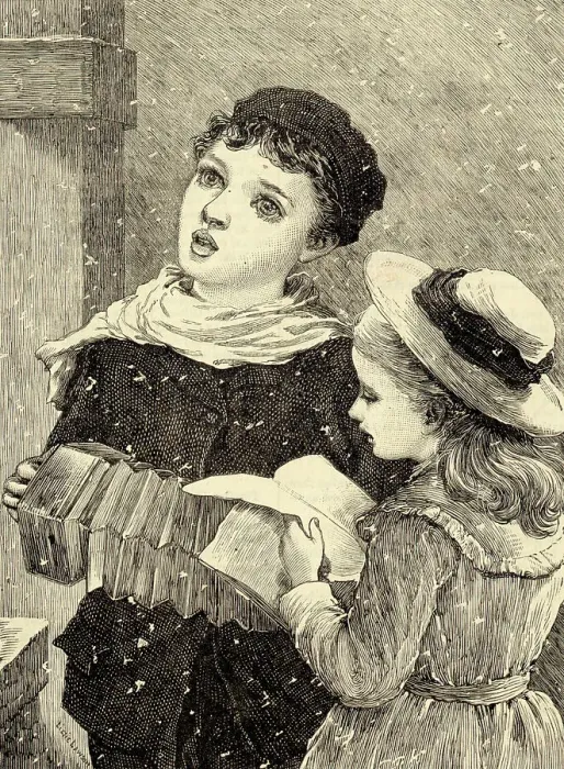 Framed Print : Christmas Carolers In England