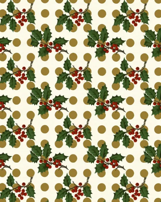 Framed Print : Christmas Holly Pattern Framed Print : Christmas Holly Pattern