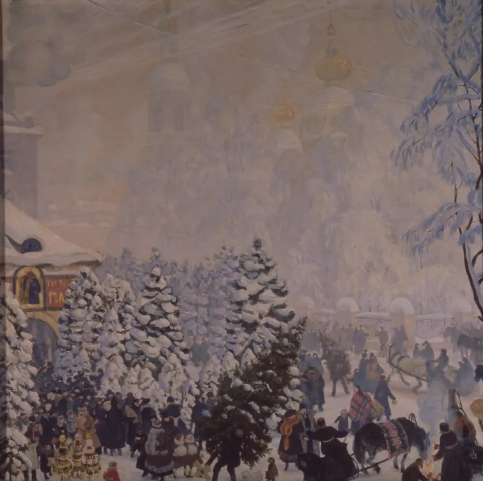 Framed Print : Christmas Market, 1918. Found in the collection of the F. Kovalenko Museum of Art, Krasnodar