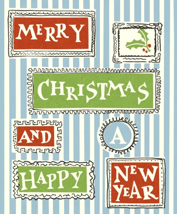 Framed Print : Christmas Stamps Framed Print : Christmas Stamps