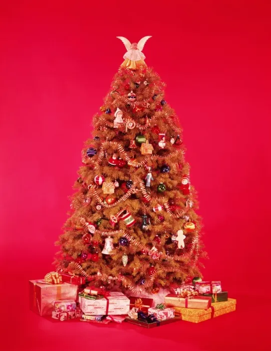 Framed Print : Christmas tree and gifts