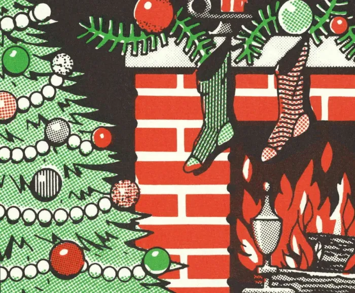 Framed Print : Christmas Tree and Stockings Hung on a Fireplace Framed Print : Christmas Tree and Stockings Hung on a Fireplace