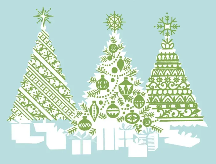 Framed Print : Three Christmas Trees Framed Print : Three Christmas Trees