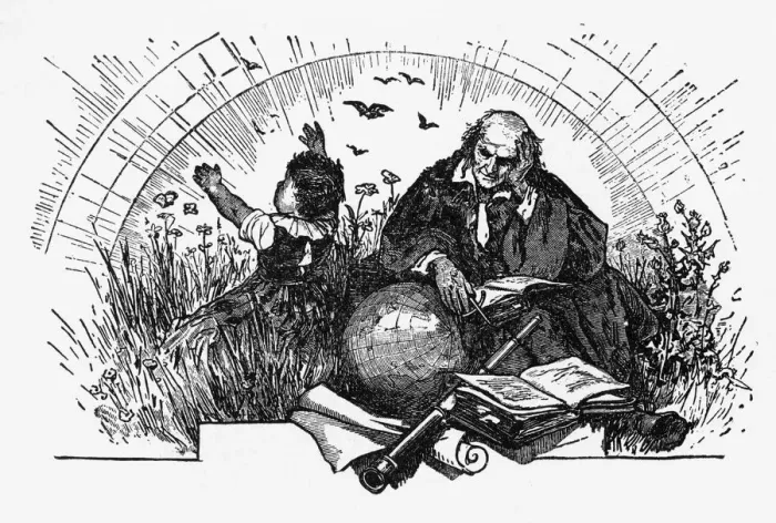 Framed Print : Christopher Columbus Planning His Exploration Engraving, Circa 1892