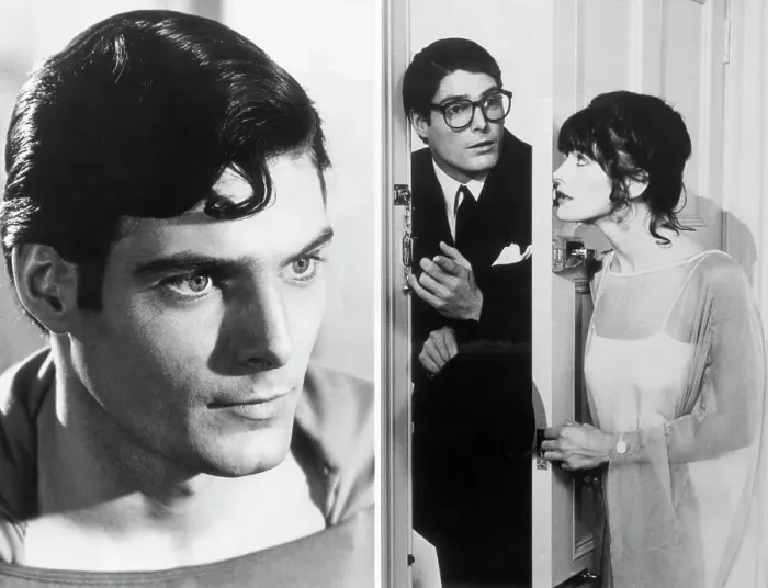 Framed Print : Christopher Reeve as Superman and Clark Kent Framed Print : Christopher Reeve as Superman and Clark Kent