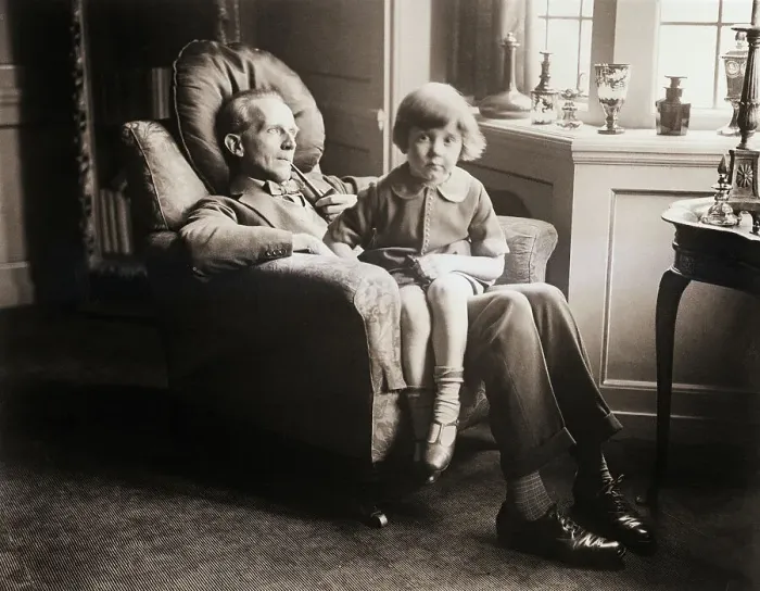 Framed Print : Christopher Robin on A.A. Milne's Lap Framed Print : Christopher Robin on A.A. Milne's Lap