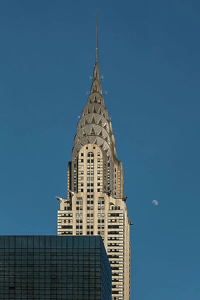 Chrysler Building and the moon