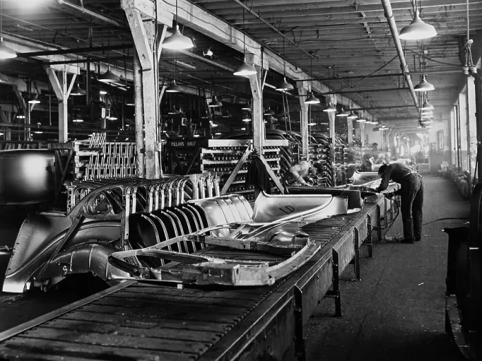 Framed Print : Chrysler Corporation Production Line, Detroit, Michigan Framed Print : Chrysler Corporation Production Line, Detroit, Michigan