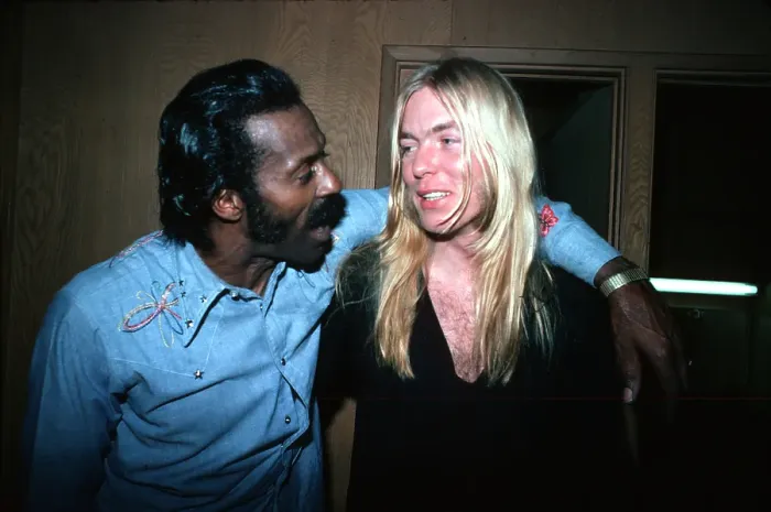 Framed Print : Chuck Berry & An Allman Brother At The Roxy