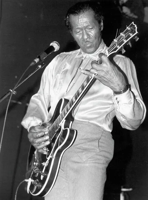 Framed Print : Chuck Berry Performing