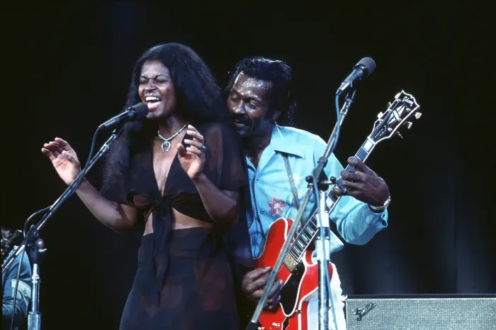 Framed Print : Chuck Berry Performing With His Daughter Framed Print : Chuck Berry Performing With His Daughter