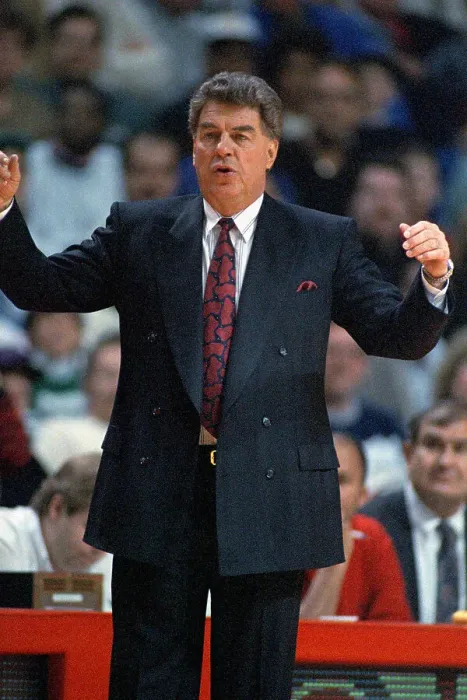 Framed Print : Chuck Daly Pointing with His Finger During Game Framed Print : Chuck Daly Pointing with His Finger During Game