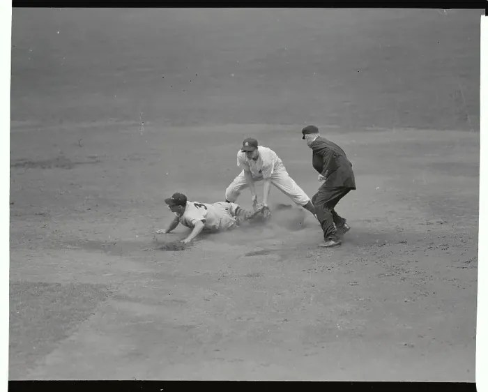 Framed Print : Chuck Diering Trying to Steal Second