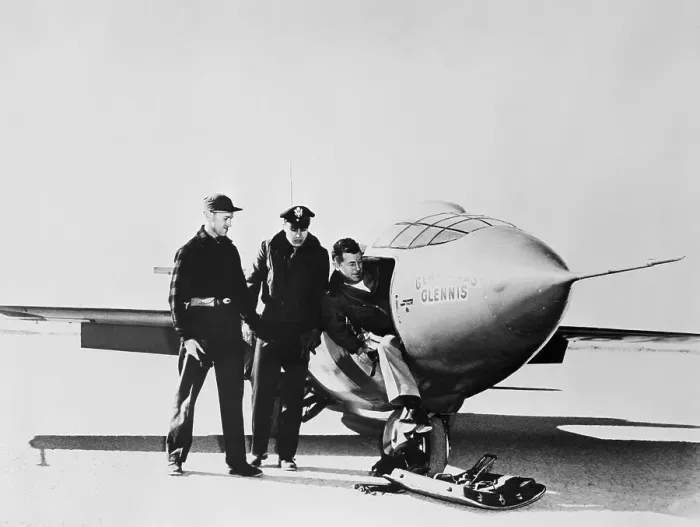 Framed Print : Chuck Yeager In Front Of Supersonic Framed Print : Chuck Yeager In Front Of Supersonic