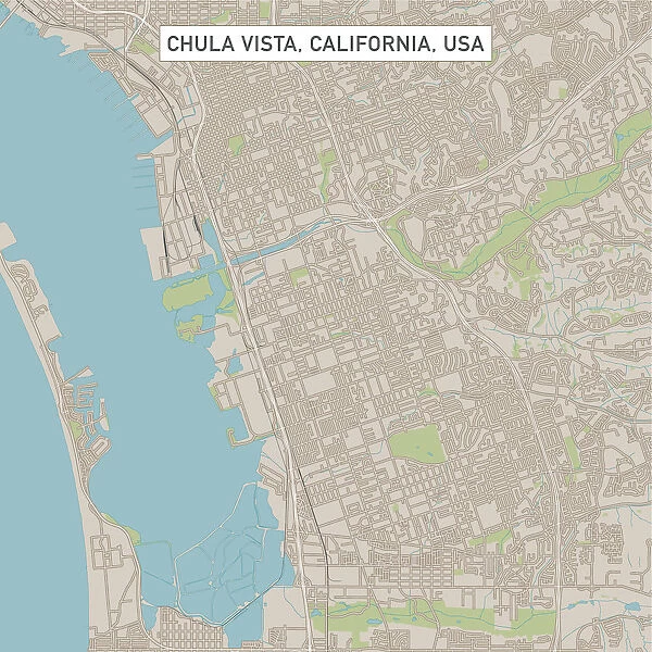 Chula Vista California US City Street Map