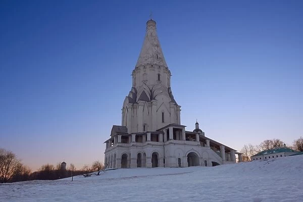 The Church of the Ascension in Kolomenskoye in winter