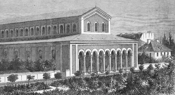 Framed Print : The Church and Basilica of Saint Boniface in Munich, c. 1876, Bavaria, Germany, historical, digital reproduction of an original 19th-century artwork, original date unknown Framed Print : The Church and Basilica of Saint Boniface in Munich, c. 1876, Bavaria, Germany, historical, digital reproduction of an original 19th-century artwork, original date unknown