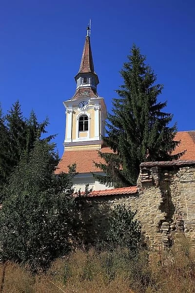 Church castle of Crit, German Deutsch-Kreuz, a locality in Transylvania, Romania