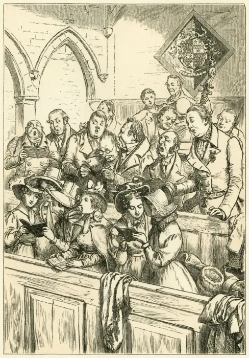 Framed Print : Church congregation singing Christmas carols Framed Print : Church congregation singing Christmas carols