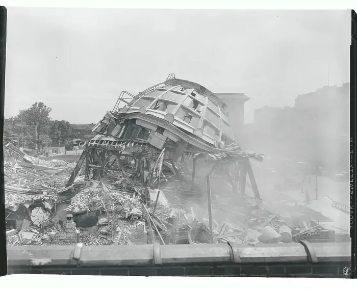 Framed Print : Church Dome Collapsing Framed Print : Church Dome Collapsing