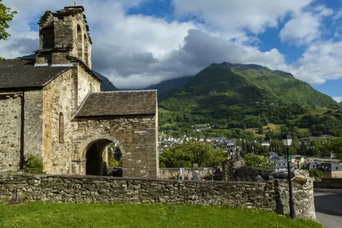 Framed Print : The church at Esquieze Sere, Hautes Pyrenees, France Framed Print : The church at Esquieze Sere, Hautes Pyrenees, France