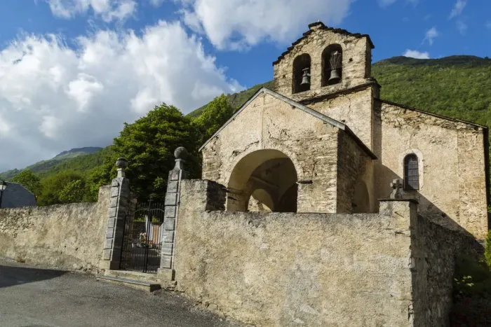 Framed Print : The church at Esquieze Sere, Hautes Pyrenees, France Framed Print : The church at Esquieze Sere, Hautes Pyrenees, France