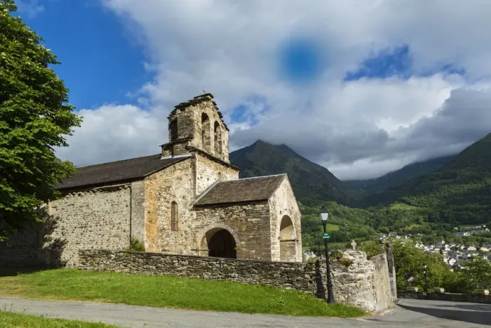 Framed Print : The church at Esquieze Sere, Hautes Pyrenees, France Framed Print : The church at Esquieze Sere, Hautes Pyrenees, France