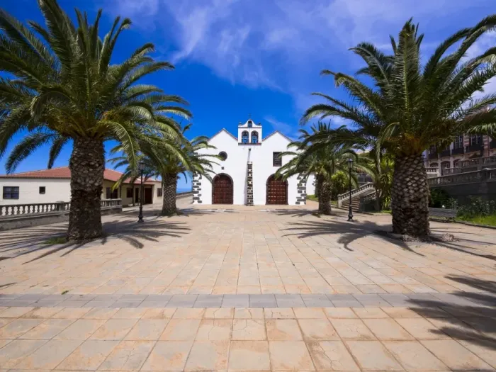 Framed Print : Church of Garafia, Plaza Baltazar Martin, Santo Domingo de Garafia, La Palma, Canary Islands, Spain Framed Print : Church of Garafia, Plaza Baltazar Martin, Santo Domingo de Garafia, La Palma, Canary Islands, Spain