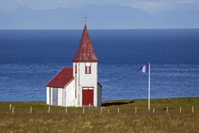 Framed Print : Church in Hellnar, Snaefellsnes Peninsula, West Iceland, Iceland Framed Print : Church in Hellnar, Snaefellsnes Peninsula, West Iceland, Iceland