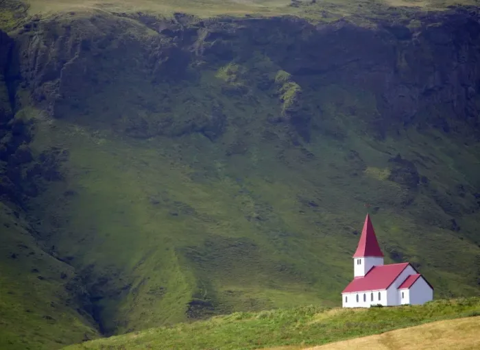 Framed Print : Church on hill