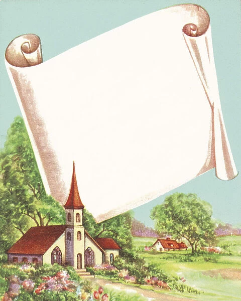 Church Landscape and Scroll
