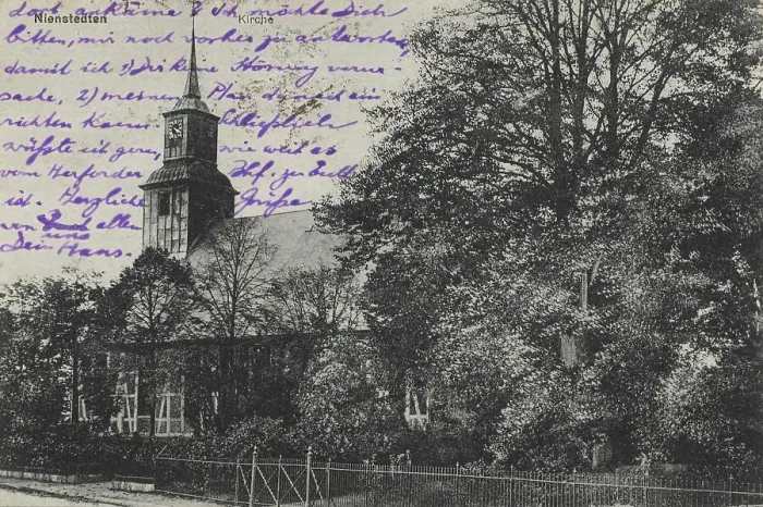 Framed Print : Church of Nienstedten, district, Hamburg, Germany, postcard with text, view around ca 1910, historical, digital reproduction of a historical postcard, public domain, from that time, exact date unknown Framed Print : Church of Nienstedten, district, Hamburg, Germany, postcard with text, view around ca 1910, historical, digital reproduction of a historical postcard, public domain, from that time, exact date unknown